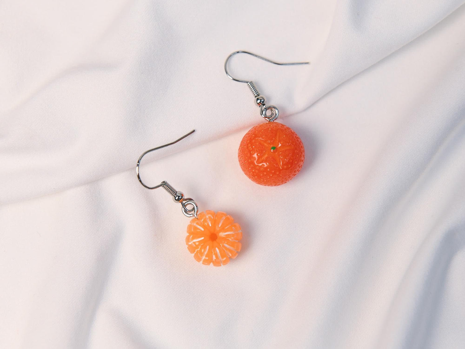 Orange Dangle Earrings, Vibrant Fruit Jewelry ,Gift for Her