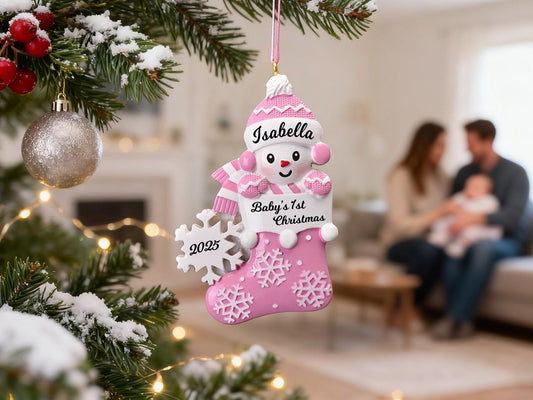   Baby's First Christmas Ornament,Custom Baby Boy Girl Christmas Ornament,First Christmas Keepsake,Christmas Gifts for Kid,New Baby Gifts