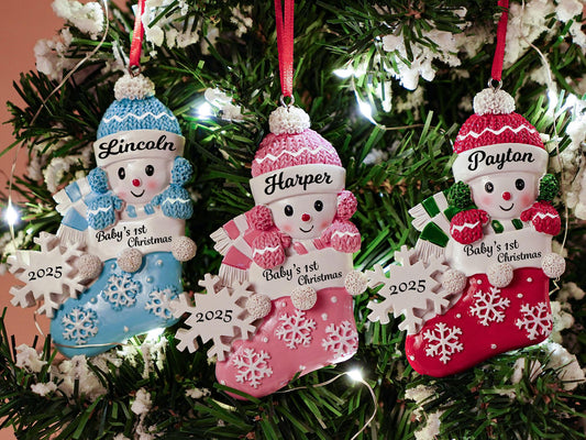   Baby's First Christmas Ornament Personalized, Custom Baby Boy Girl Christmas Ornament,First Christmas Keepsake, Christmas Gift for Kid